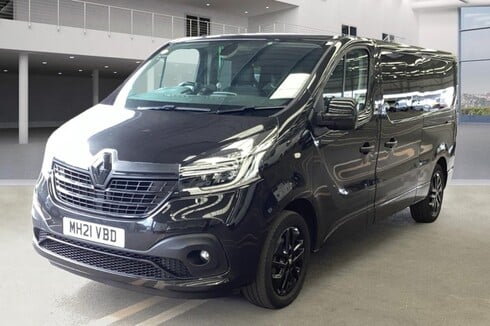 Renault Trafic AUTO Crew LWB L2 Black Edition 170hp Energy Alloy Air 6 Seat Cruise Nav NO 