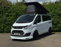 Ford Tourneo Custom Titanium Camper Pop Top Rock and Roll Bed Kitchen Sink 19
