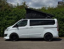 Ford Tourneo Custom Titanium Camper Pop Top Rock and Roll Bed Kitchen Sink 20
