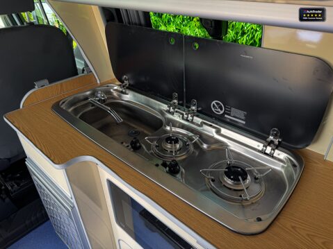 Ford Tourneo Custom Titanium Camper Pop Top Rock and Roll Bed Kitchen Sink 11