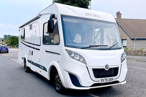  QB Fiat 4 berth TV satellite reversing camera, bike rack & awning