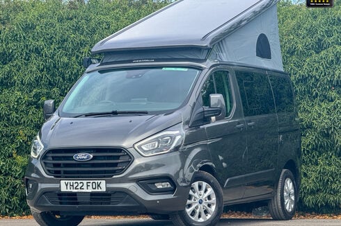 Ford Transit Custom Nugget Camper Auto Camera 4 Berth 4 Belts Kitchen Pop Top EURO 6