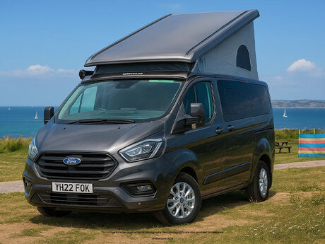 Ford Transit Custom Nugget Camper Auto Camera 4 Berth 4 Belts Kitchen Pop Top EURO 6