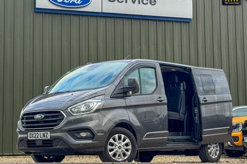 Ford Transit Custom Crew Cab SWB L1H1 Limited 300 Camera Nav Sensors EURO 6 NO VAT