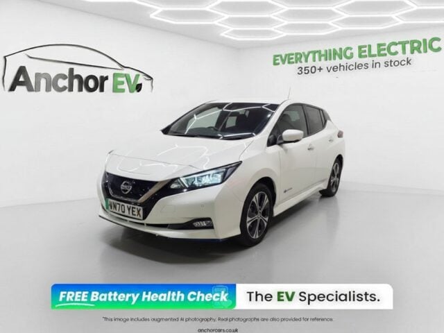 White 2020 Nissan Leaf E e+ Tekna Hatchback Front-wheel drive Automatic