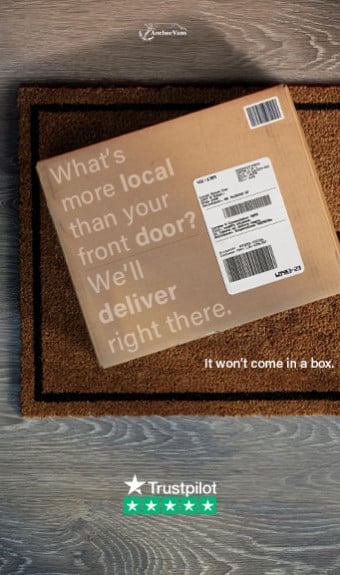 Front door delivery ad