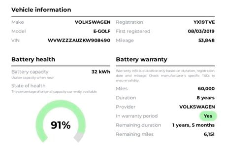 Volkswagen Golf 35.8kWh e-Golf Hatchback 5dr Electric Auto (136 ps) 7