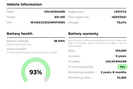 Volkswagen ID.3 Pro Performance 58kWh Life Hatchback 5dr Electric Auto (204 ps) 8