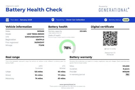 Nissan LEAF 30kWh Tekna Hatchback 5dr Electric Auto (109 bhp) 9