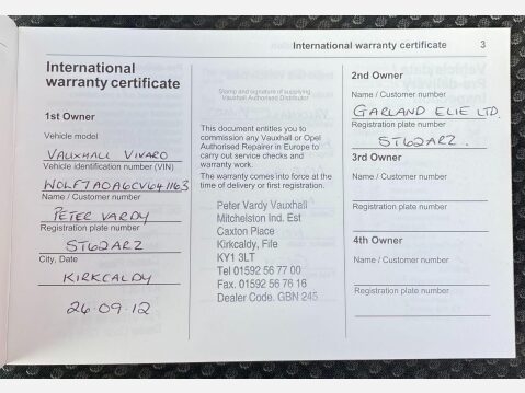 Vauxhall Vivaro 2.0 2700 CDTi FWD L1 4dr 45
