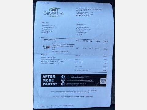 Peugeot Bipper 1.4 HDi 8v S Class II Panel Van 3dr Diesel Manual FWD L1 H1 (123 g/km, 70 b 41