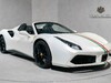 Ferrari 488 SPIDER. BIANCO ITALIA PAINTWORK. GOLDRAKE RACE SEATS. SPORTS EXHAUST. 