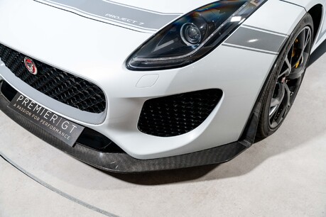 Jaguar F-Type PROJECT 7. 1 OF 250. GLACIER WHITE. CARBON CERAMICS. EXTENSIVE EXT CARBON. 30