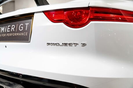 Jaguar F-Type PROJECT 7. 1 OF 250. GLACIER WHITE. CARBON CERAMICS. EXTENSIVE EXT CARBON. 41