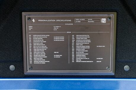 Ferrari Portofino STUNNING SPEC. BLU MIRABEAU PAINTWORK. FULL FSH. SPORTS EXHAUST SYSTEM. 21