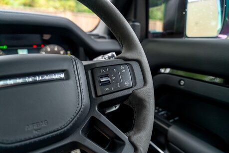 Land Rover Defender V8. URBAN WIDETRACK KIT. MILLTEK EXHAUST. FIXED SIDE STEPS. PANO ROOF. 16