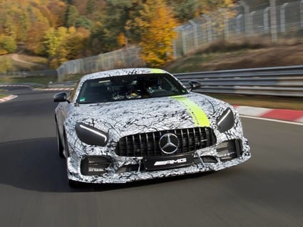 Teaser image of the AMG GT R PRO released ahead of premiere at the LA Auto Show