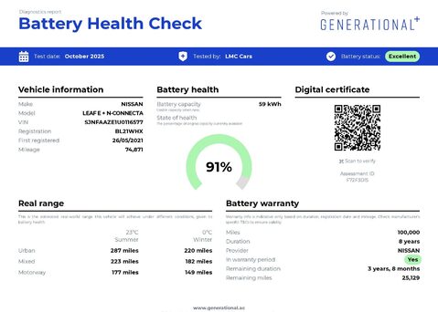 Nissan LEAF Leaf E+ N-Connecta 5dr 5