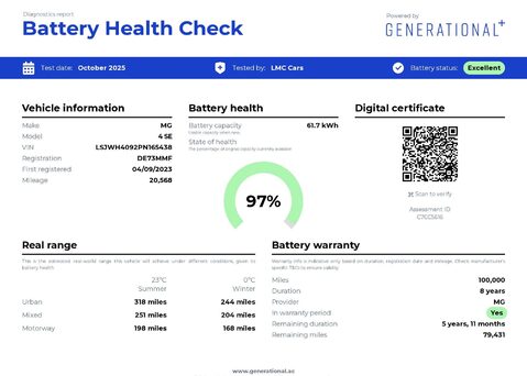 MG MG4 64kWh SE Long Range Hatchback 5dr Electric Auto (203 ps) 5