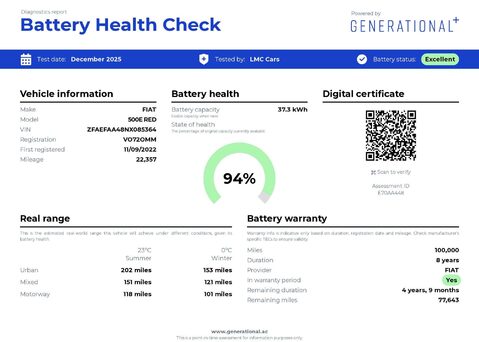 Fiat 500e 500e Red 3dr 5