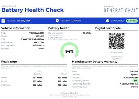 Volkswagen ID.3 ID3 Life 5dr 8