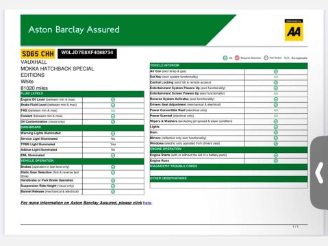 Vauxhall Mokka 1.4 Mokka Limited Edition T S/S 5dr 5