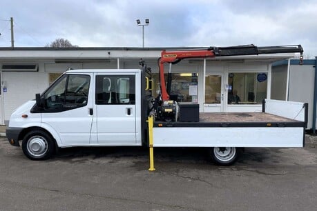 Ford Transit 350 Drw Crew Cab Dropside Truck with Palfinger PC1500 8