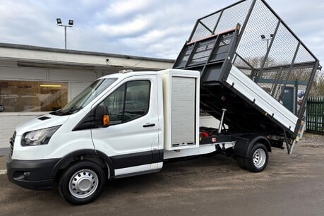 Ford Transit 350 Drw L3 130 ps Toolbox Cage Tipper with Tip Through Tail Lift 1