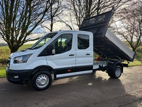 Ford Transit 350 Drw L3 Leader 130 ps Crew Cab Tipper - Air Con / Tow Axle