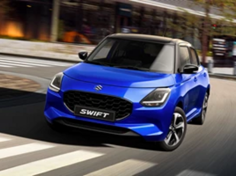 Image of the Suzuki Swift from the front.