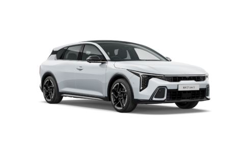 Image of the Kia K4 in white.