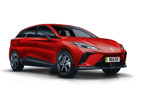 Image of MG4 EV in Dynamic Red.