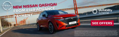 Nissan Qashqai with Motability Offer.