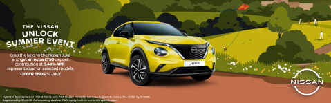 Image of Nissan Juke with Unlock Summer event branding
