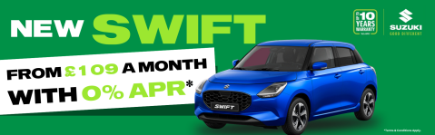 Suzuki Swift from £109 per month.