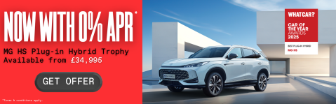 Image of MG HS Plug-in Hybrid with 0% APR offer.