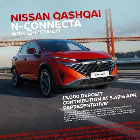 Image of Nissan Qashqai with offer.
