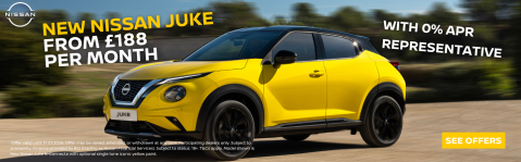 Image of Nissan Juke with £188 per month offer.
