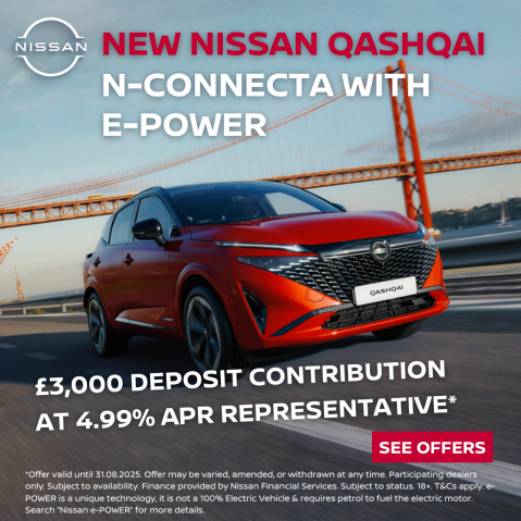 Image of Nissan Qashqai with offer.