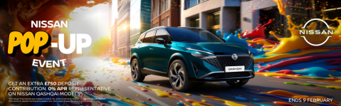 Image of Nissan Qashqai with info about the Make Life Pop event. Click for more info.