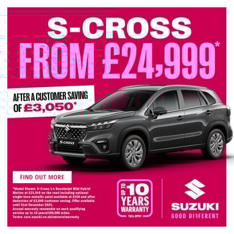 Suzuki S-Cross with £3,050 customer saving.