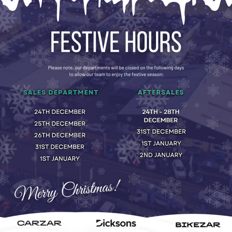 Image with Christmas closures.