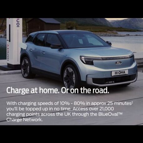 New All-Electric Explorer is available with 0% APR on 3 Year Ford Options. 5