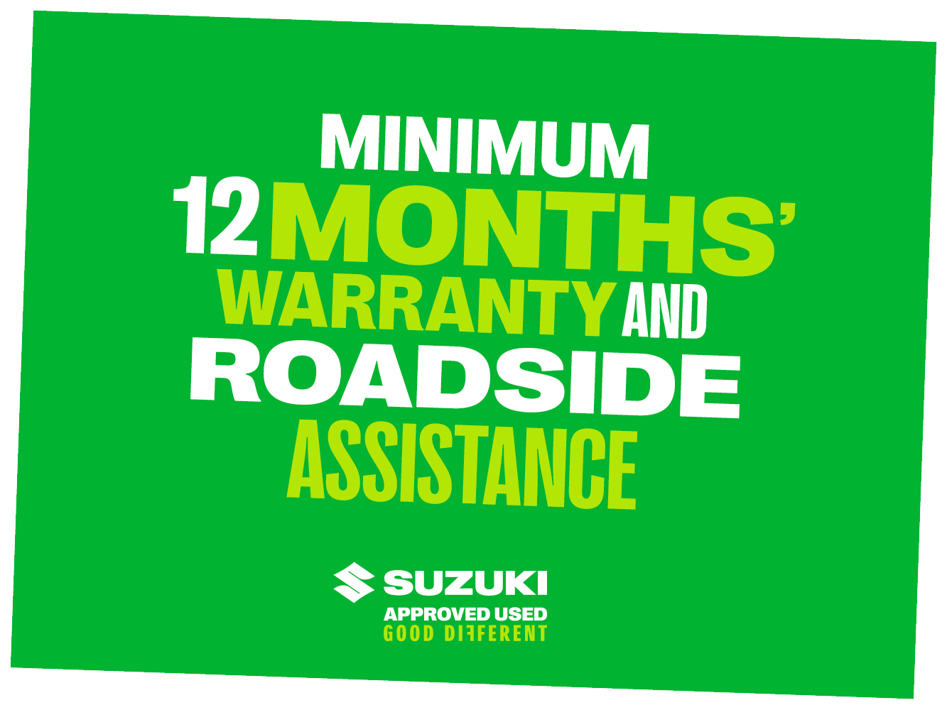 Suzuki Approved Used Cars - Warranty and Roadside Assistance