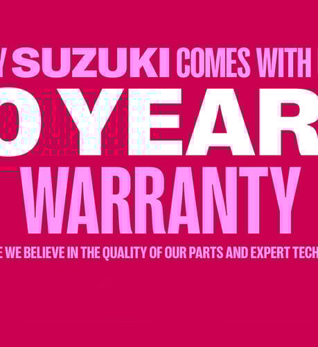 Suzuki up to 10 years warranty
