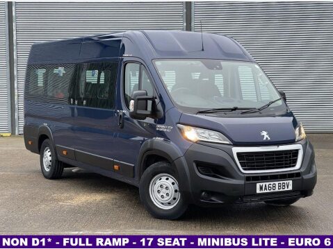 Peugeot Boxer 2.0 BlueHdi 440 L4H2 MINIBUS LITE, Non D1, 17 SEAT with FULL WIDTH RAMP 1