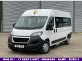 Peugeot Boxer 2.2 BlueHDi 435 S 17 seat lightweight NON D1 minibus with parking sensors. 1