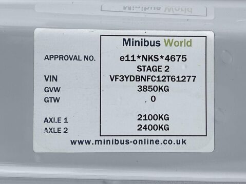 Peugeot Boxer 2.2 BlueHDi 435 S 17 seat lightweight NON D1 minibus with parking sensors. 37