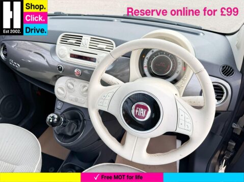 Fiat 500 1.2 Lounge Hatchback 3dr Petrol Manual Euro 6 (s/s) (69 bhp) 55