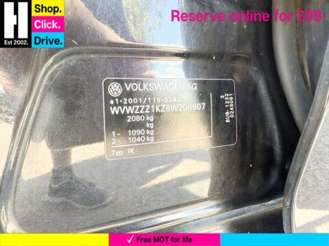 Volkswagen Golf 3.2 V6 R32 Hatchback 5dr Petrol Manual 4Motion (257 g/km, 247 bhp) 38